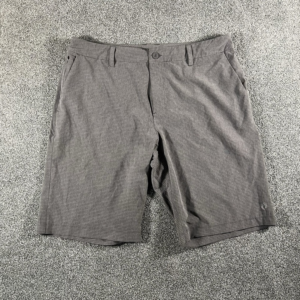 Hang Ten Men’s Gray Hybrid Golf Casual Performance Shorts Stretch Size 36